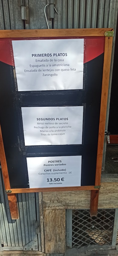 Cafe Restaurant El Nuevo Paris — Carta