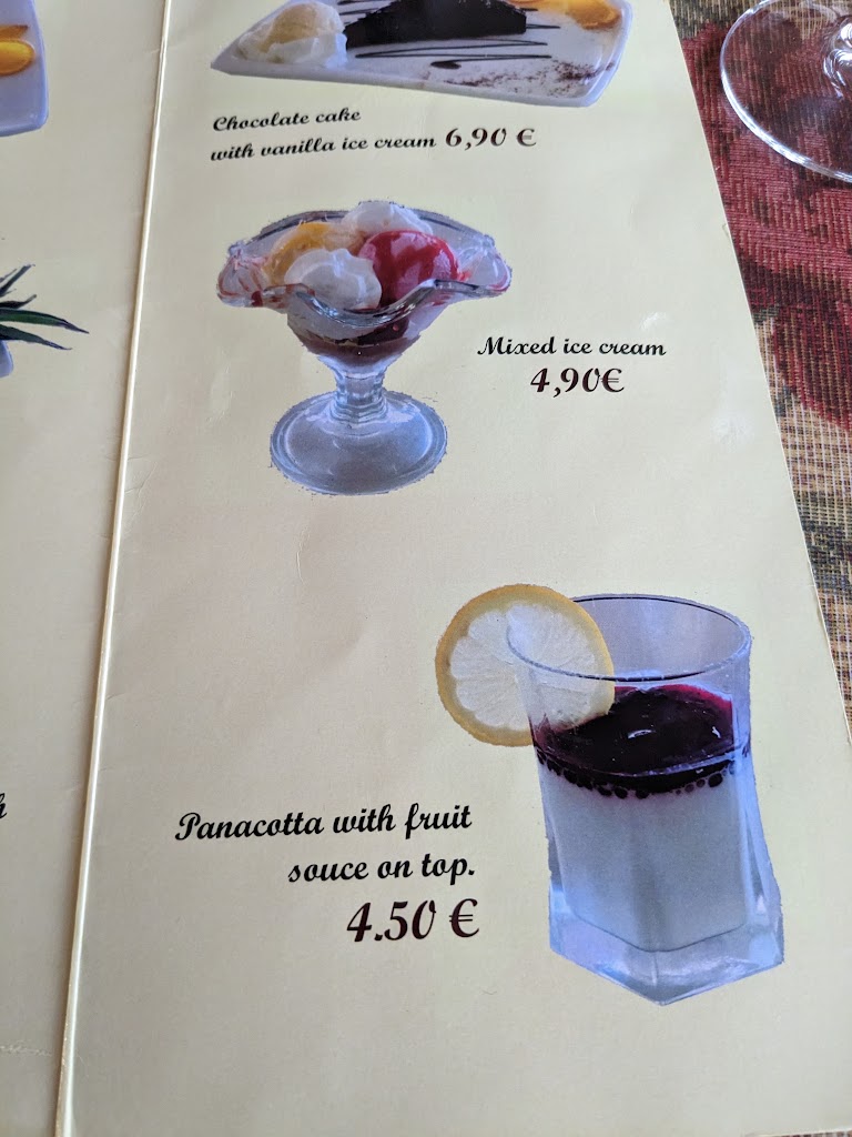 Sabores la marquesa International Restaurant — Carta