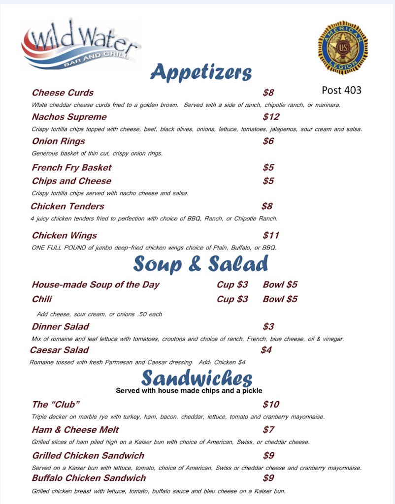  Wild Water Bar & Grill American Legion