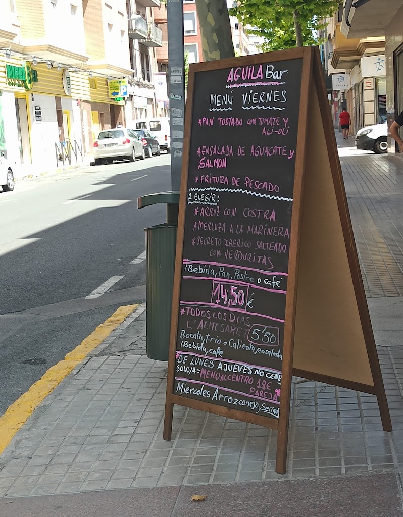 Aguila Bar La Torre | Restaurante en Elche | Alicante — Carta