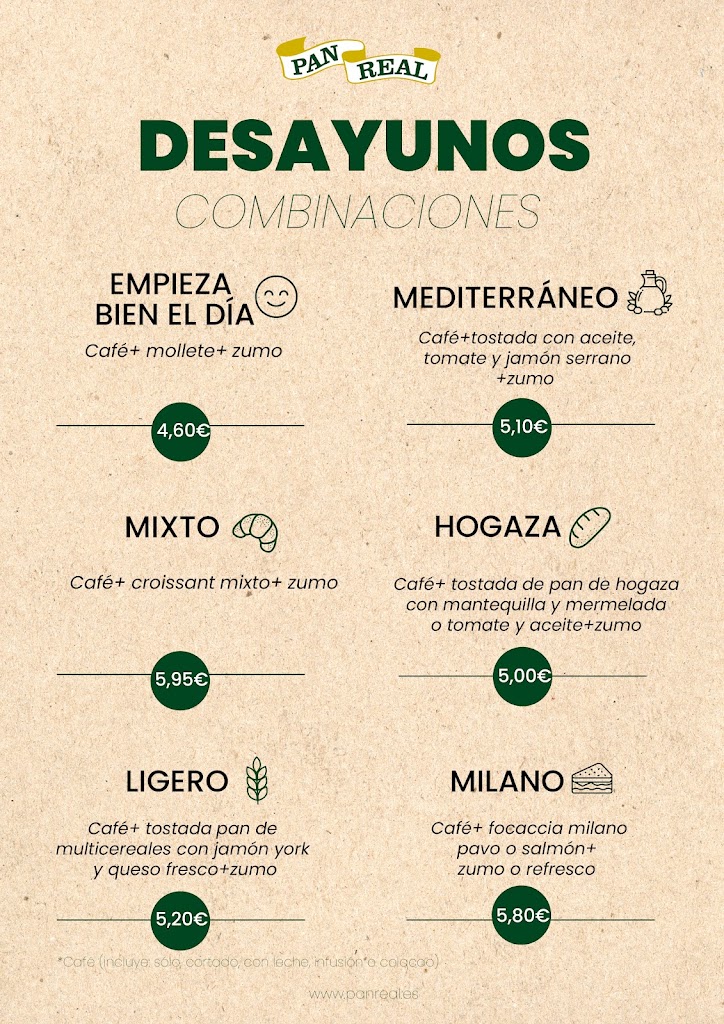 Cafeteria Pan Real — Carta