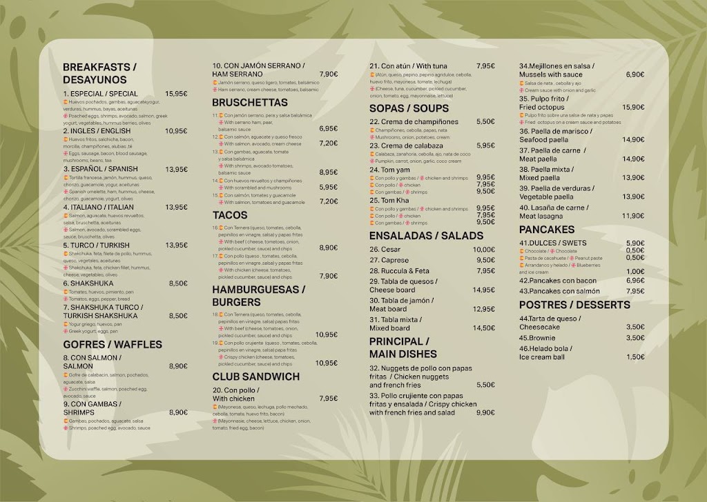 Sunrise Cafe — Carta