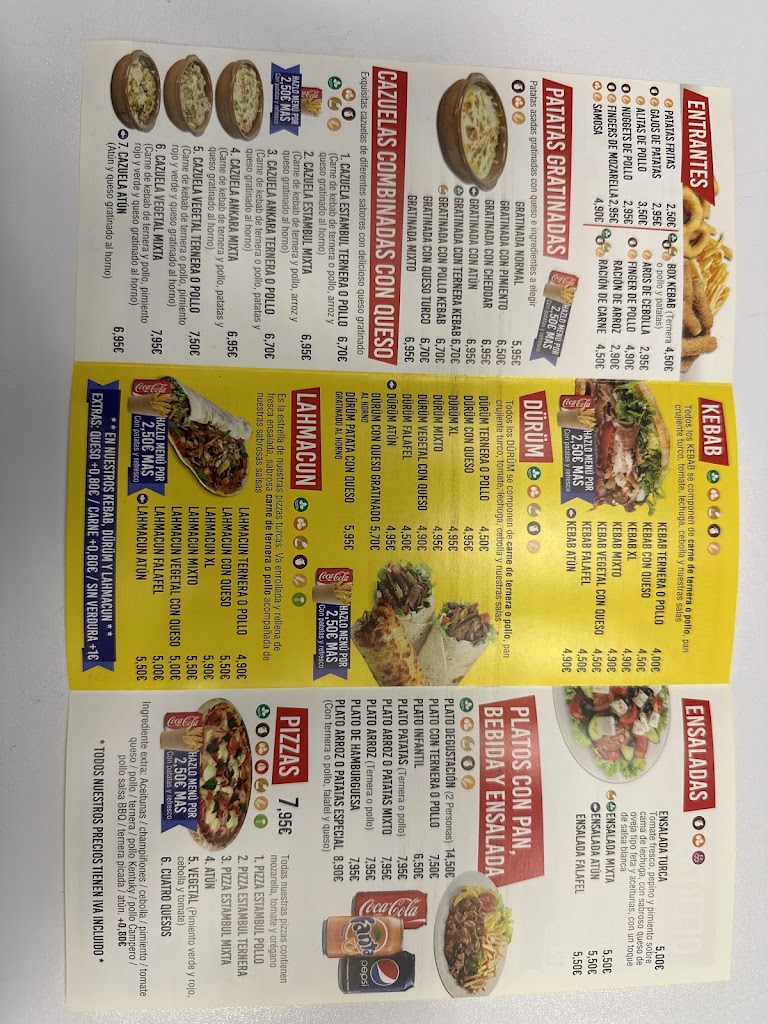 Doner kebab mairena — Carta