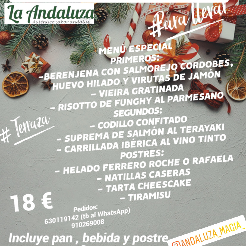La Andaluza Calle Magia - Alcobendas — Carta