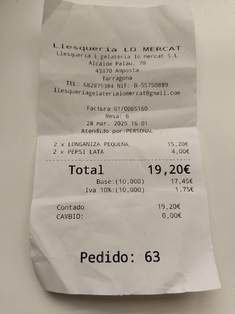 Lo Mercat - Llesqueria Heladeria — Mas recientes