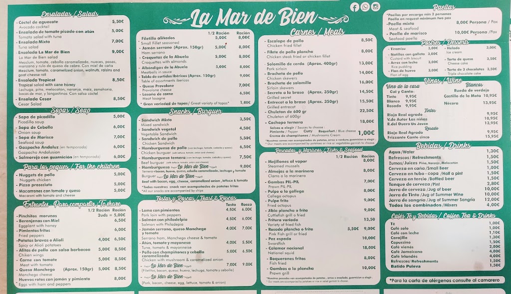 La Mar De Bien — Carta