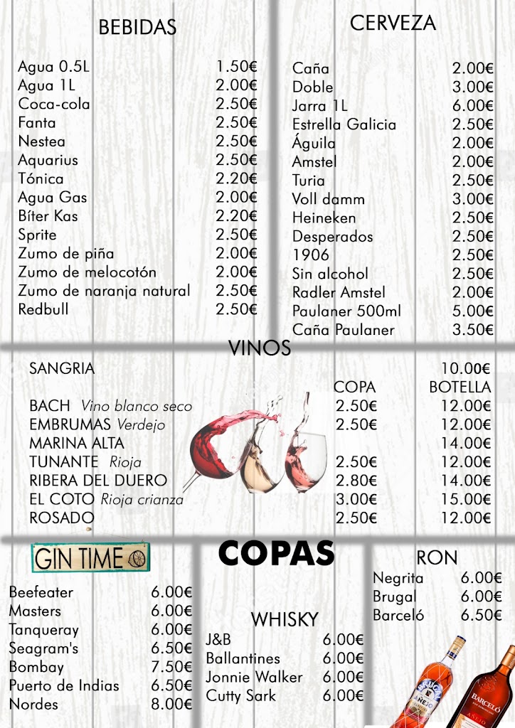 Bar Restaurante DONDE SIEMPRE — Carta