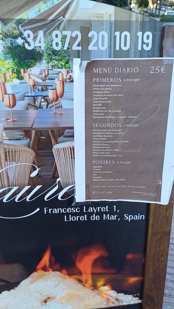 Restaurante LAUREL Lloret de Mar — Carta