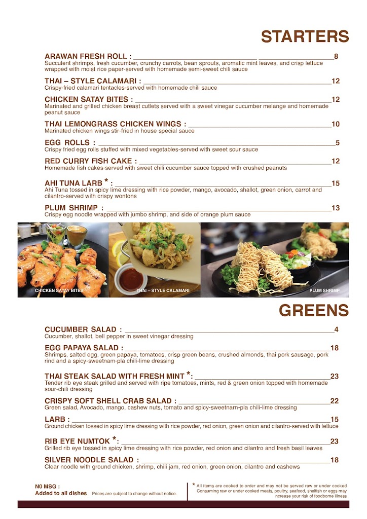 Arawan Thai Bistro and Dessert