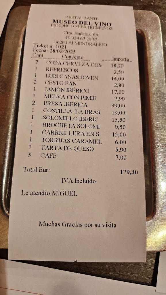 Restaurante Museo del Vino — Mas recientes