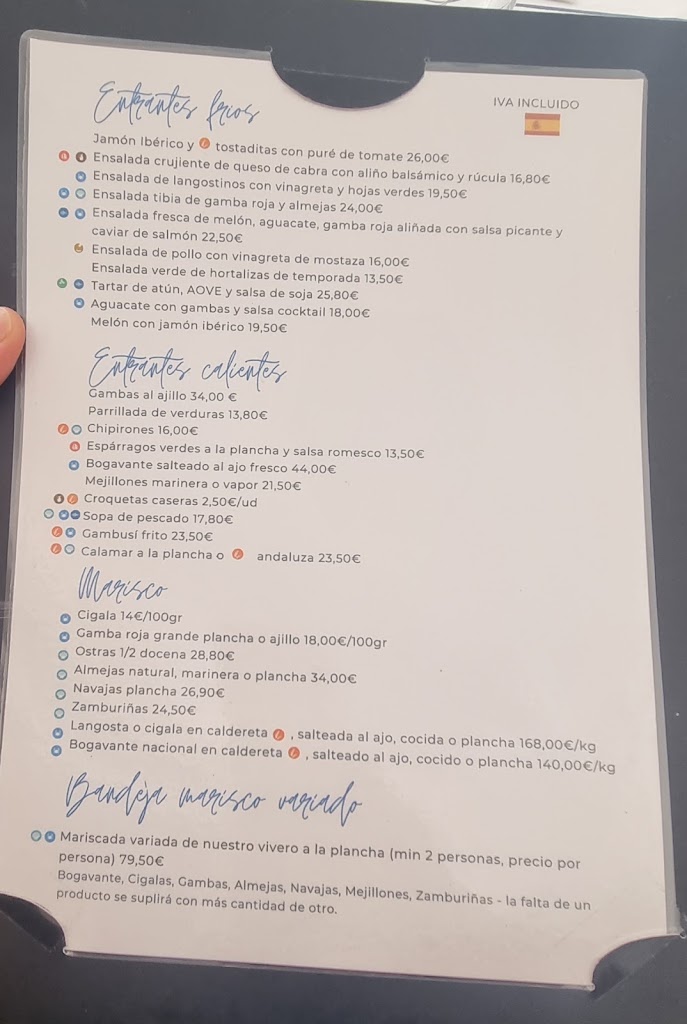 Restaurant Port de Balansat — Carta