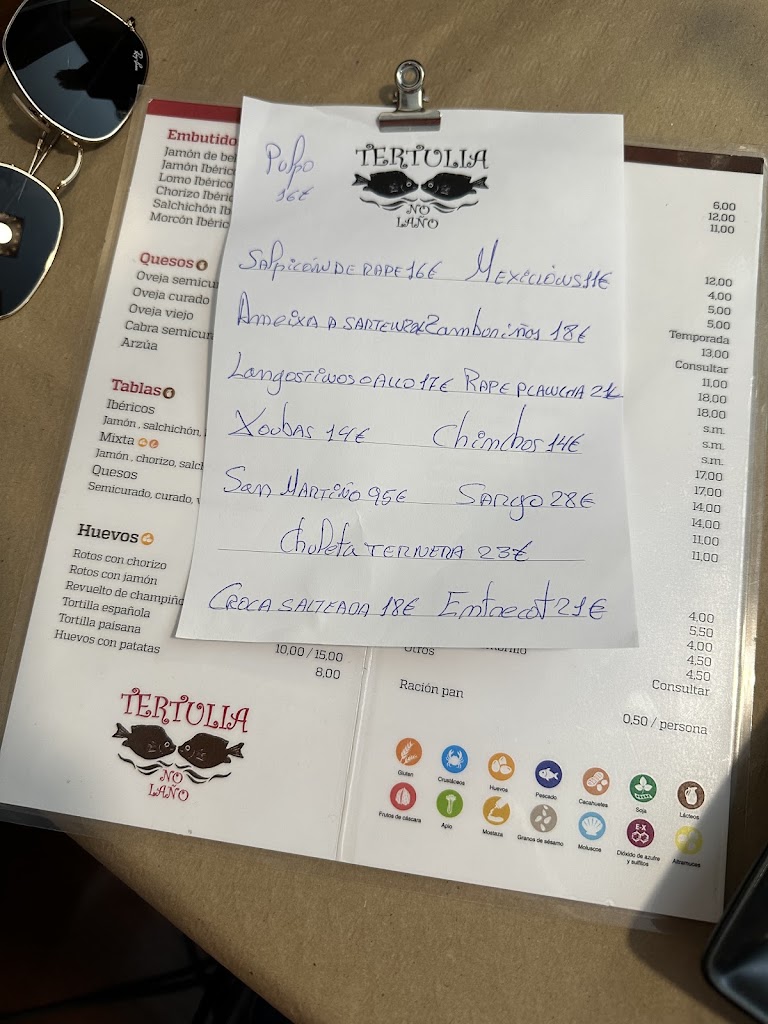 Tertulia no lano — Carta