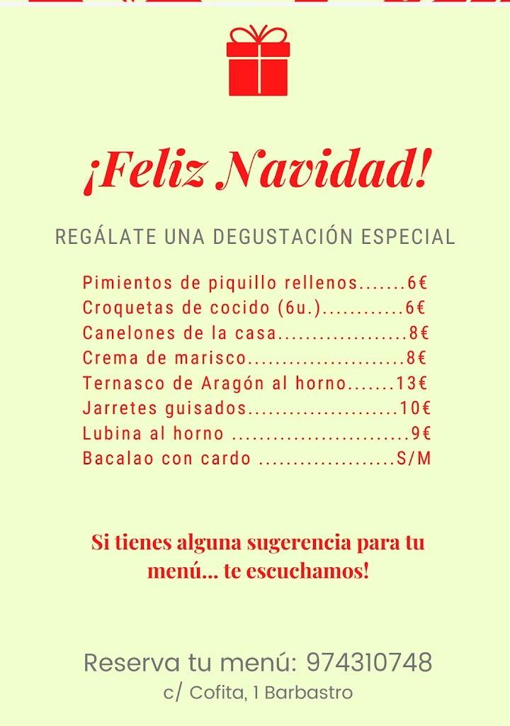Bar Cafeteria La Cadiera del Somontano — Del propietario