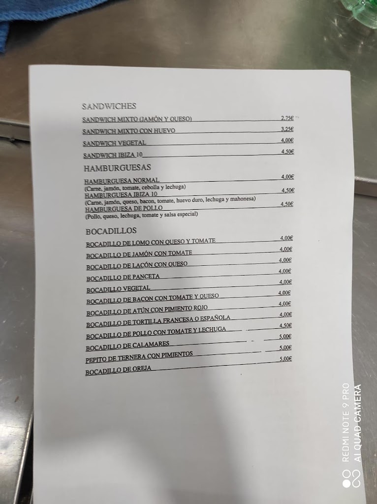 Ibiza 10 — Carta