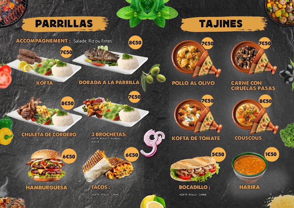 Restaurante Hidaya — Carta
