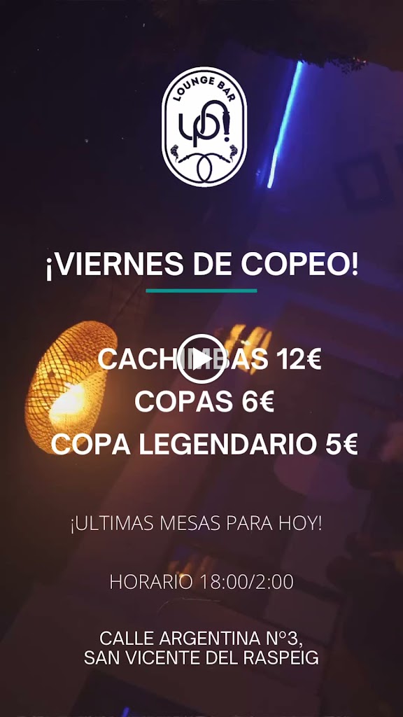 UP! LOUNGE BAR — Carta
