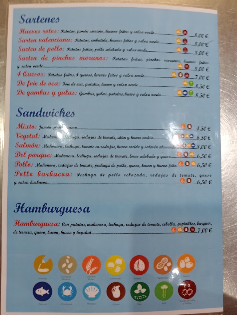 Bar - Cafeteria Daniel — Carta