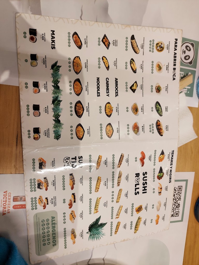 Sushi Panda — Carta