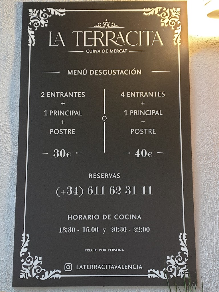 La Terracita Cuina de Mercat — Carta