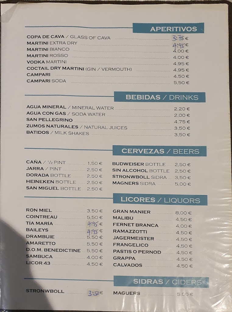 The House Restaurant — Carta
