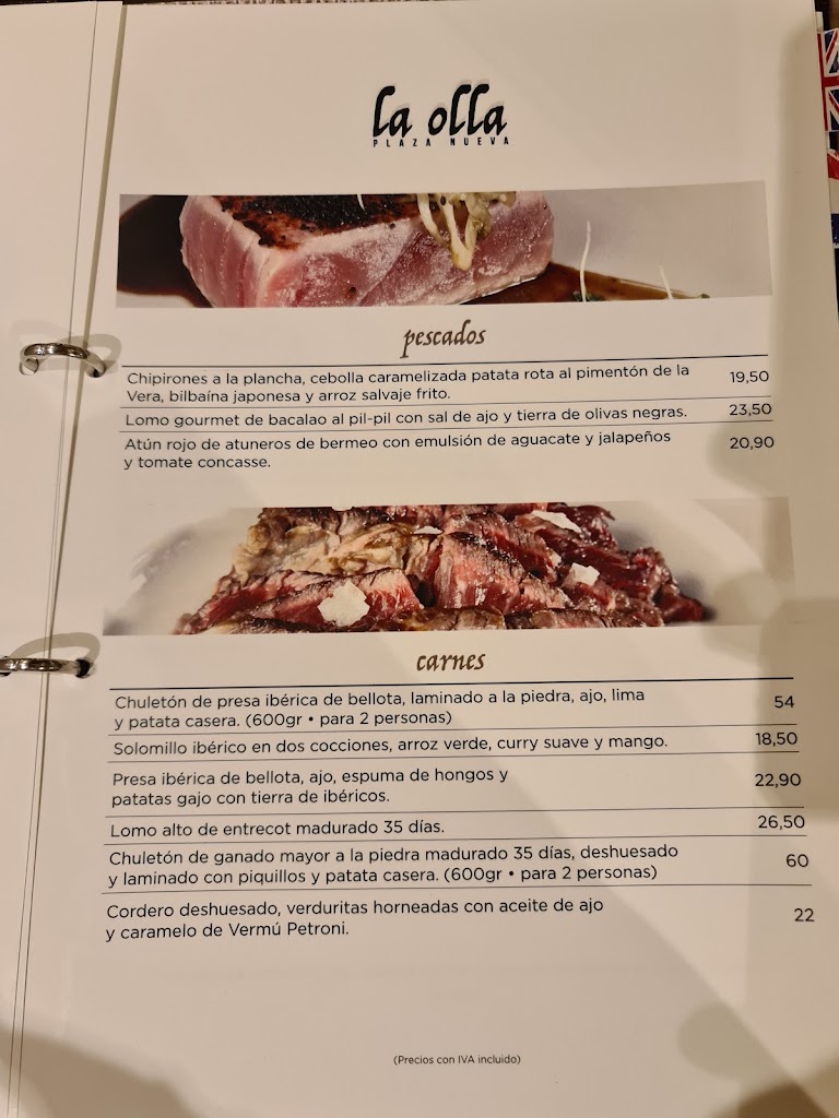 La Olla de la Plaza Nueva — Carta