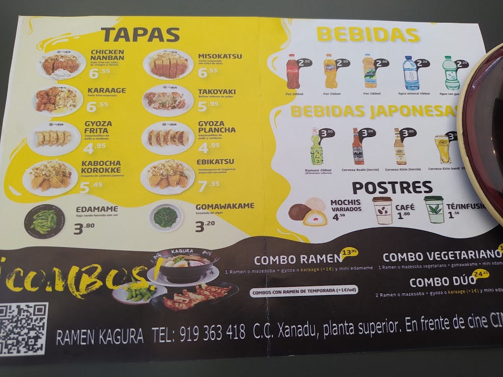 Ramen Kagura Xanadu — Carta
