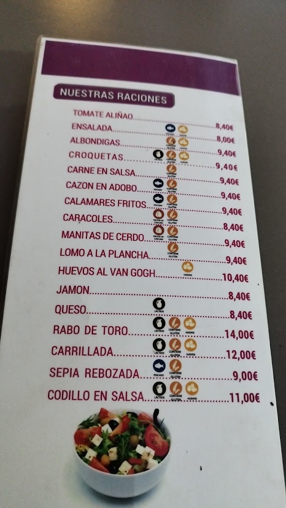 Cafeteria Vincent Van Gogh — Carta