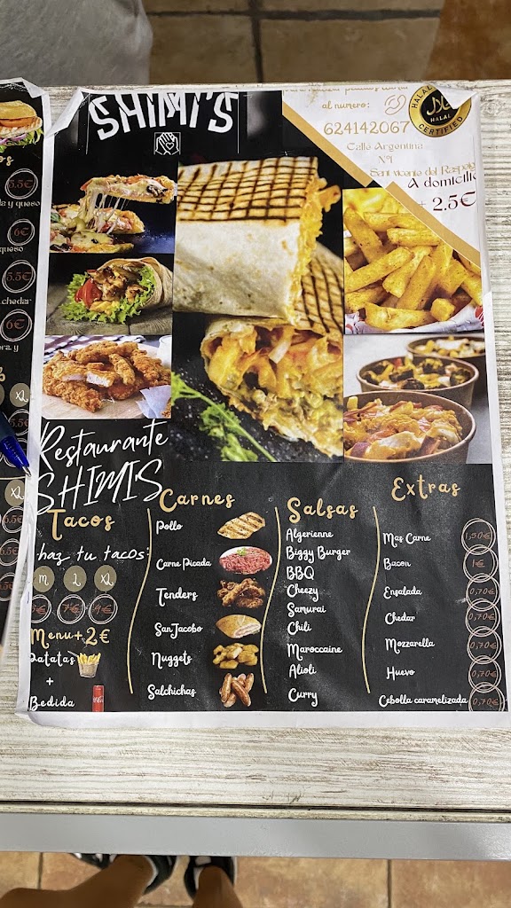 Shimi'S Tacos (FRENCH TACOS), ALICANTINOS, Bocadillos. — Papas fritas