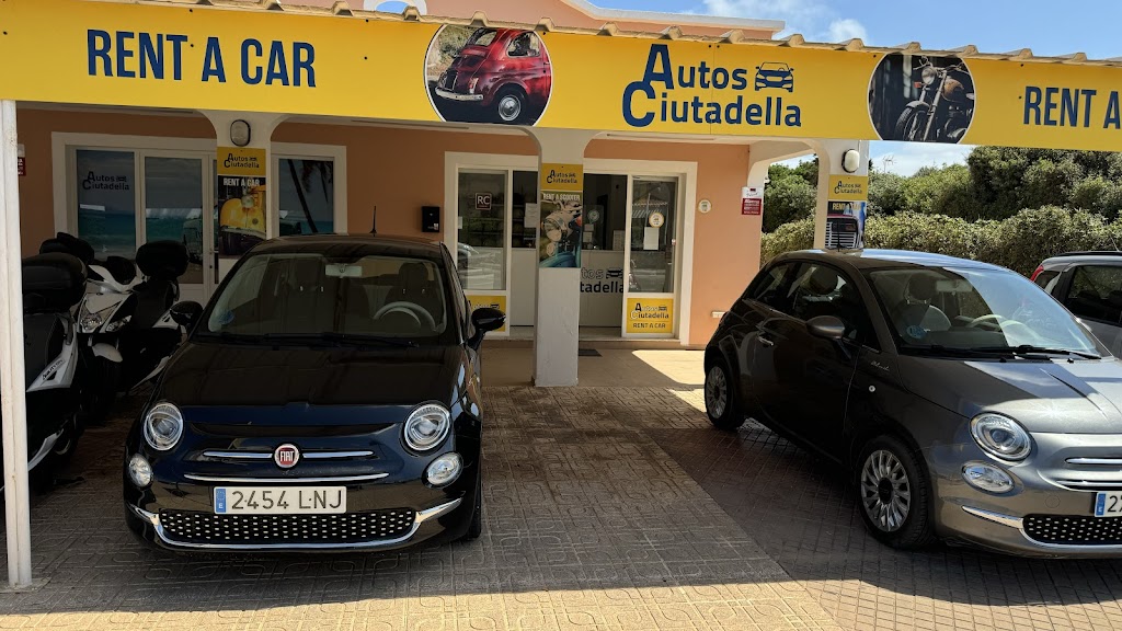 Autos Ciutadella Calas Picas. Alquiler de coches y motos