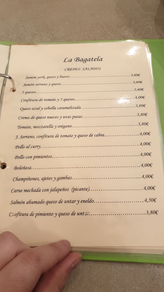 La Bagatela — Carta