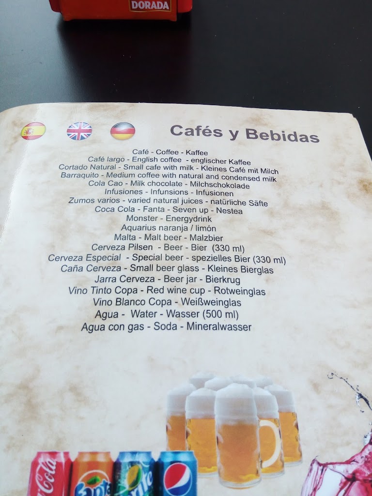 Bar Hesperides — Carta