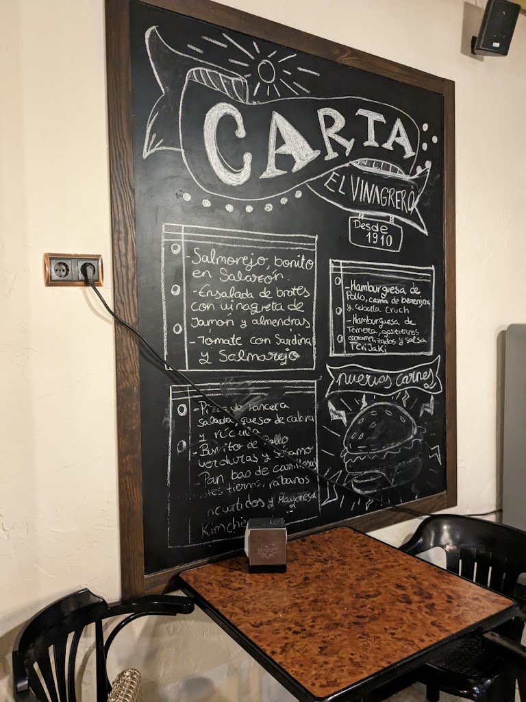 Restaurante El Vinagrero — Carta