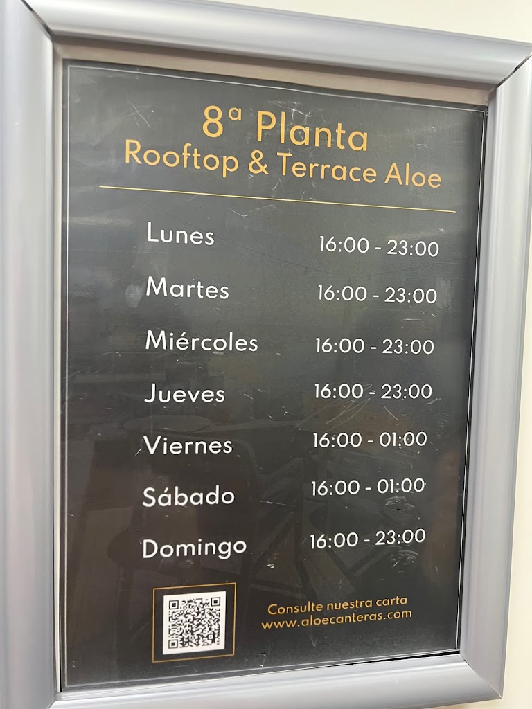 Rooftop & Terrace Aloe — Carta