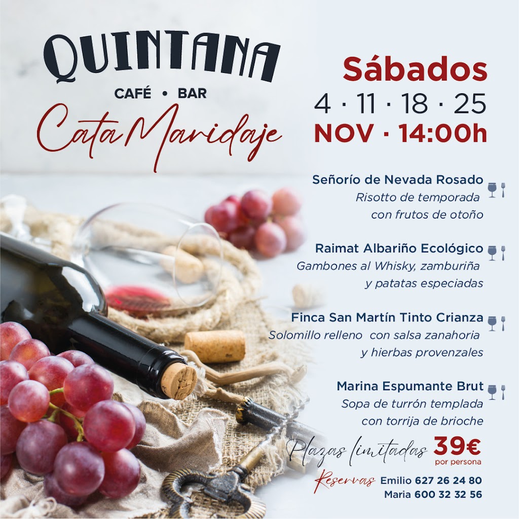 Cafe-Bar Quintana — Carta