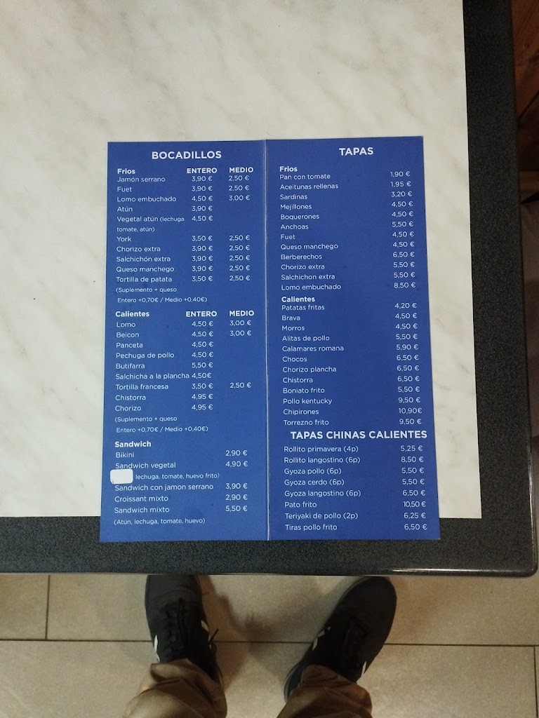 L'Estoneta Bar — Carta