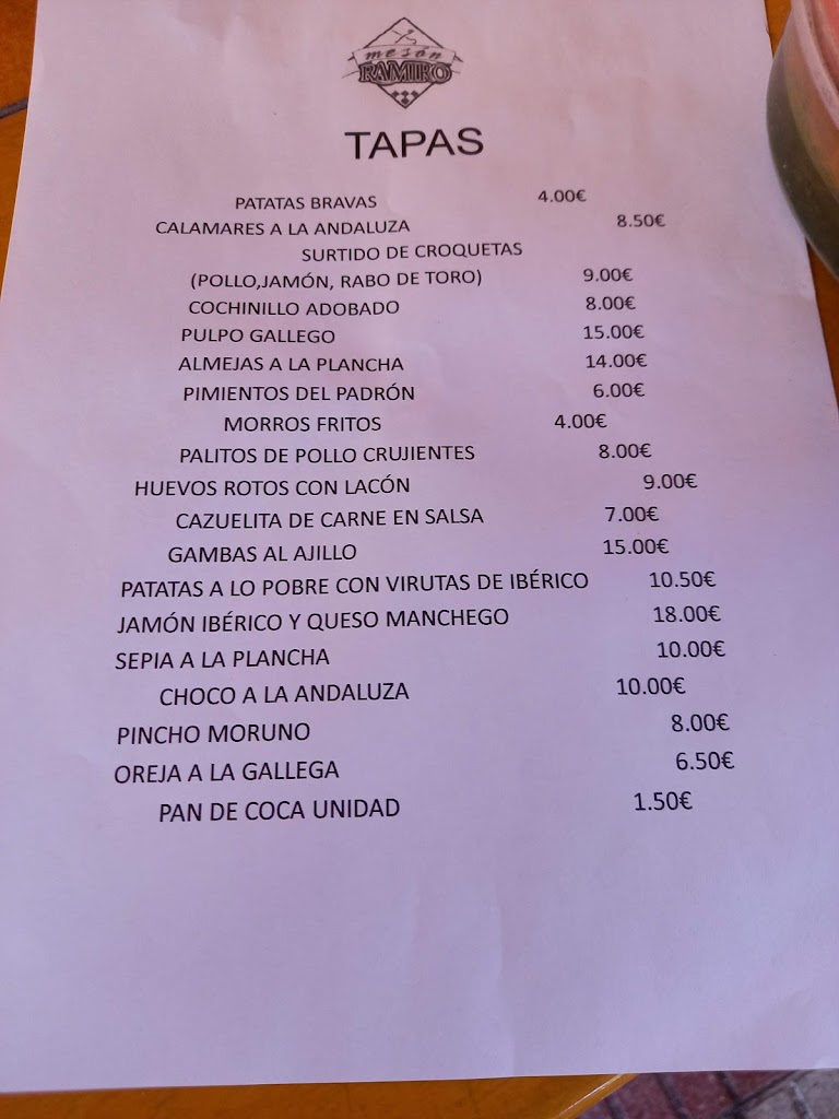 MESON RAMIRO — Carta
