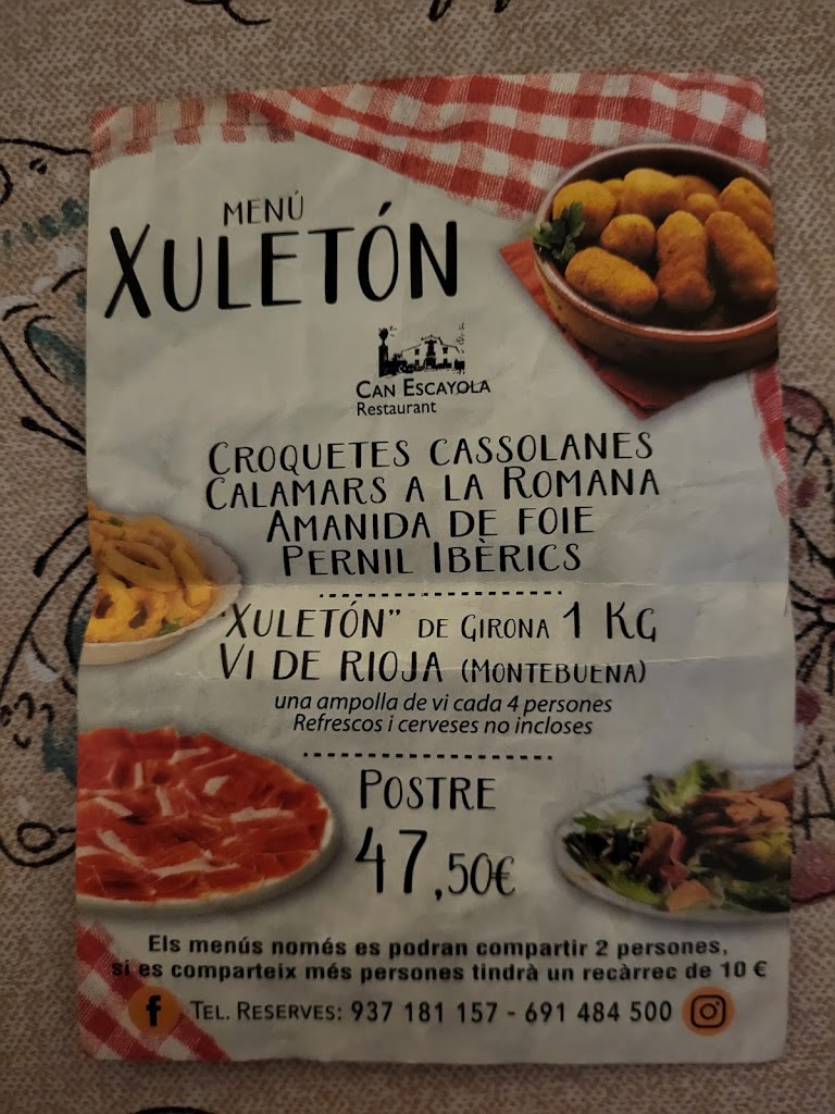 Restaurant Can Escayola — Mas recientes