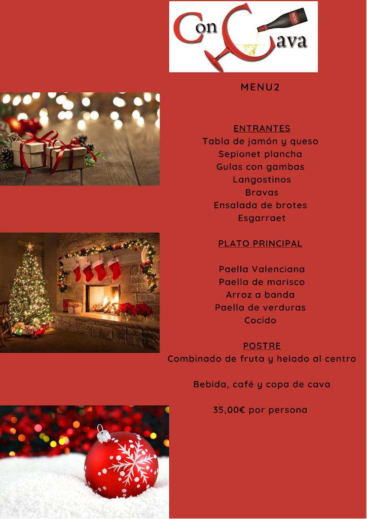CAFE RESTAURANTE CON CAVA — Carta