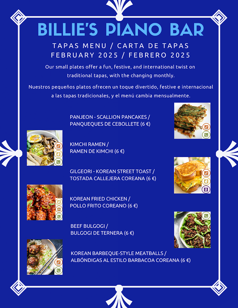 Billie's Piano Bar and Speakeasy — Carta