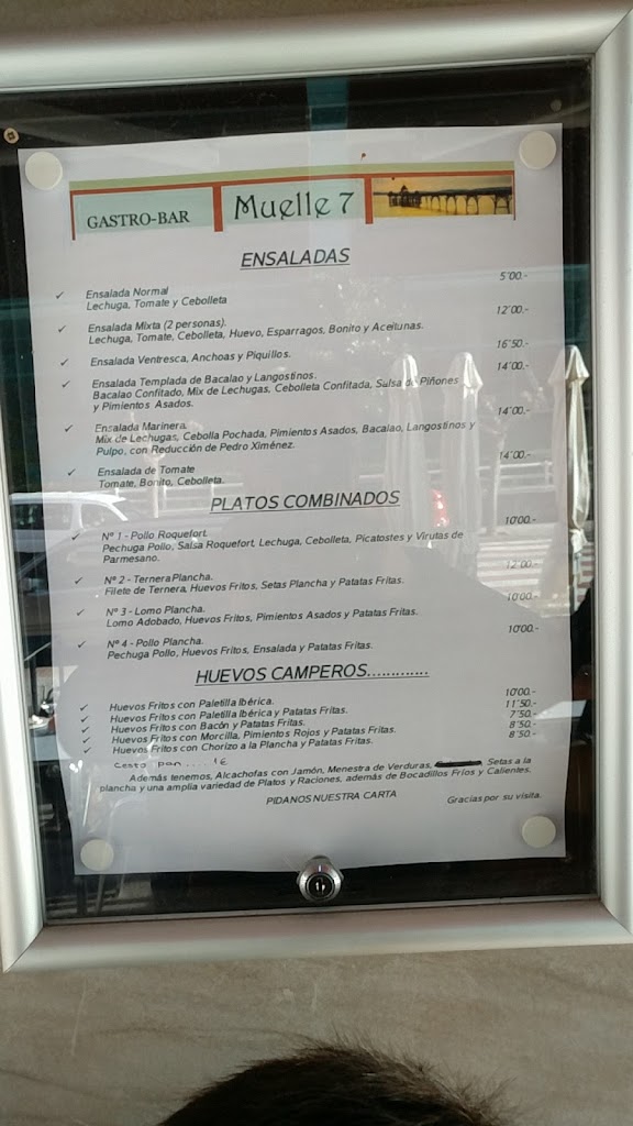 Gastro-Bar El Muelle 7 — Carta