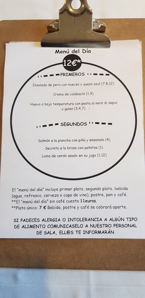 Restaurante O Carreteiro — Carta