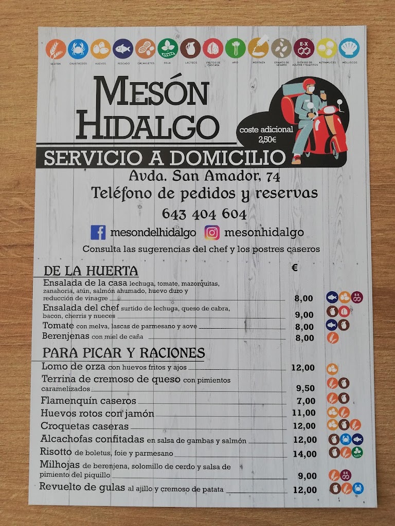 Meson Hidalgo — Carta