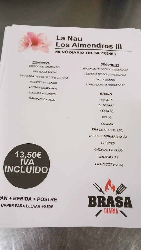 Los Almendros 2 La Nau — Carta