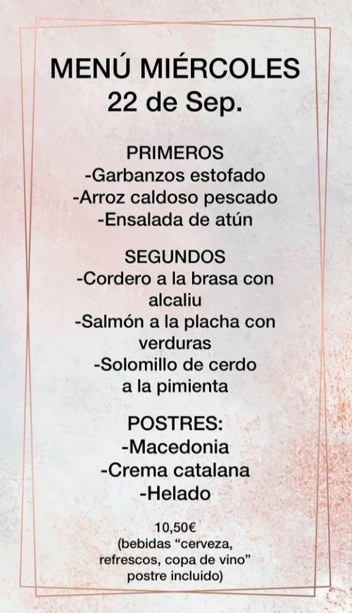 Los Amigos Bar Bodega — Carta
