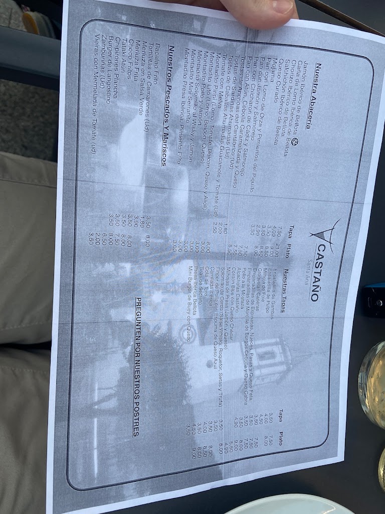 Castano Santa Ana — Carta