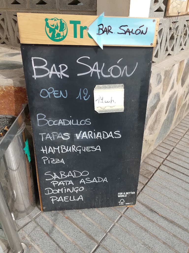 Bar salon aguila playa — Carta