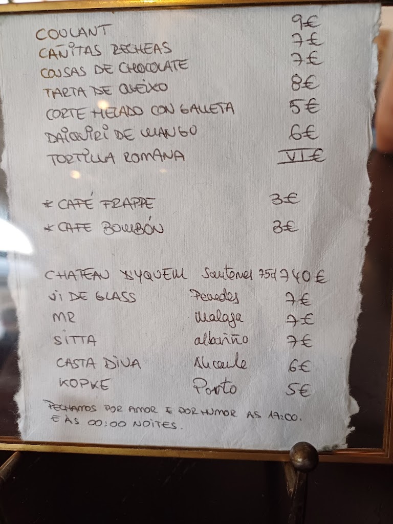 Restaurante Solleiros — Carta