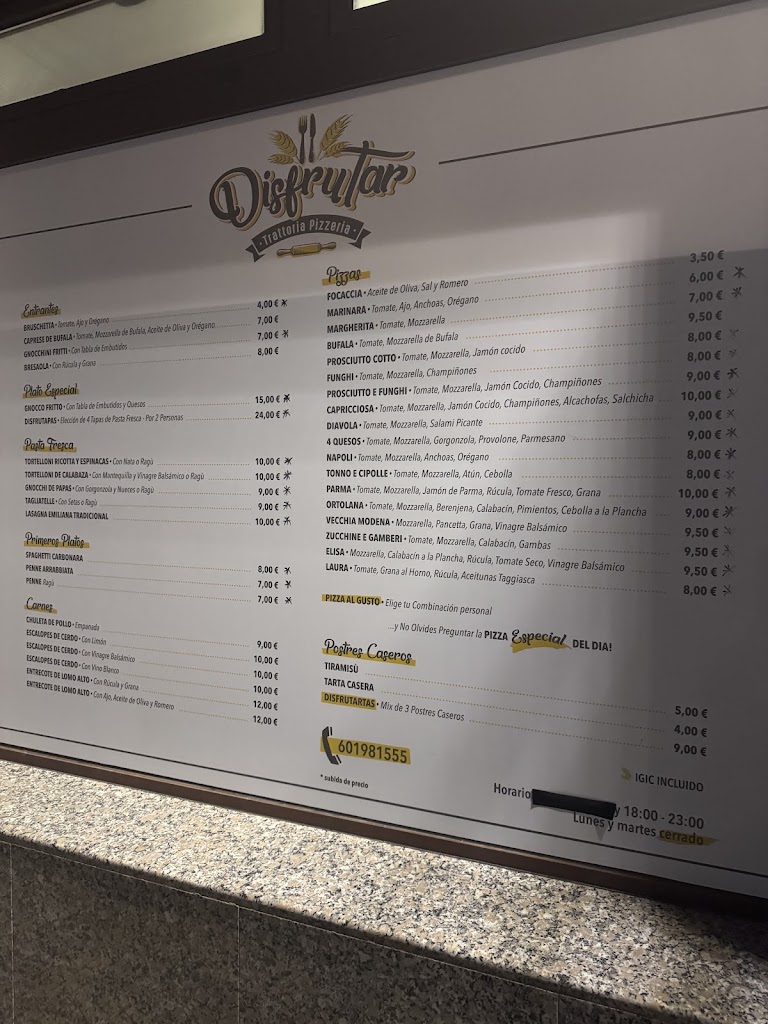 Disfrutar Restaurante y Pizzeria — Mas recientes