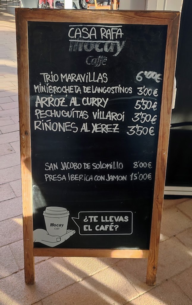 Bar Cafeteria Las Maravillas — Carta