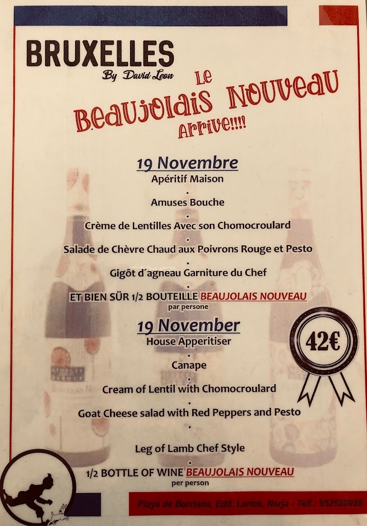 Restaurante Bruxelles by David Leon — Carta